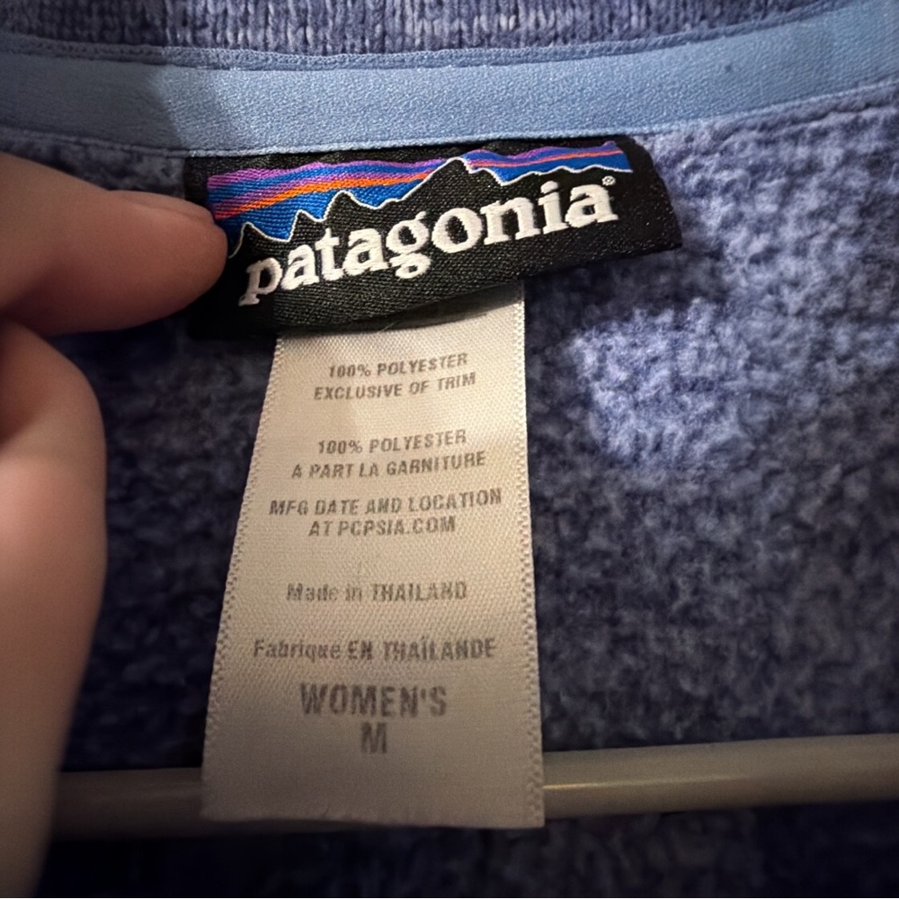 Patagonia Better Sweater Full Zip Jacket Women’s Medium Blue Fleece - Picture 5 of 5